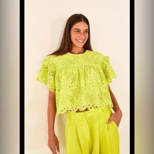 Farm Rio
Lime green palm tree richilier top